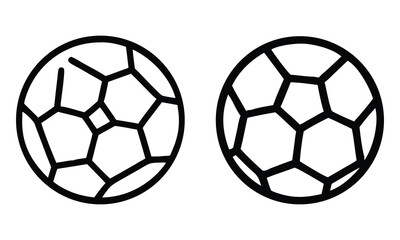 Fototapeta premium Black and white soccer ball, an isolated sport sphere for game play, a classic football icon