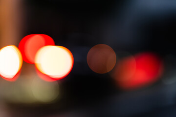 Abstract Blurred Red and Orange bokeh background image. Abstract circles used for creative design, presentation, or digital art projects.