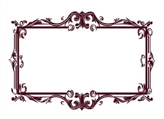 Ornate Rectangular Frame Vector