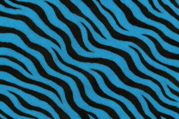 Blue Tiger Fur Texture. Animal Print. Background. Wallpaper.