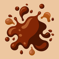 Set of Chocolate Drink Splash