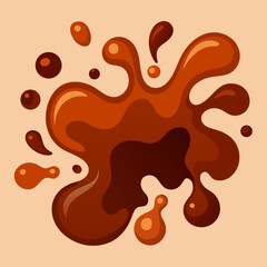 Set of Chocolate Drink Splash