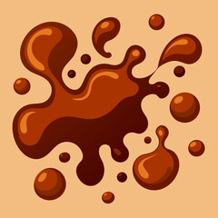 Set of Chocolate Drink Splash