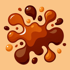 Set of Chocolate Drink Splash