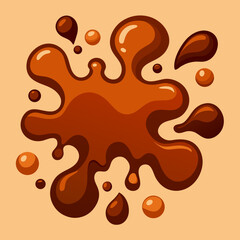 Set of Chocolate Drink Splash