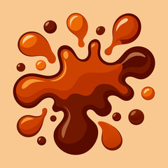 Set of Chocolate Drink Splash