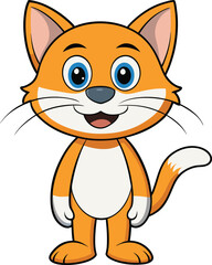Happy cat cartoon image.
