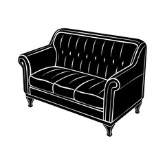 create a sofa vector art silhouette