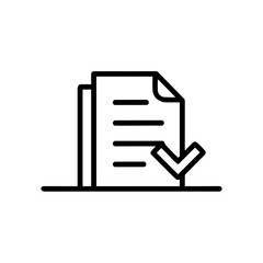 Document with checkmark symbolizing concept of Preparing college documents  