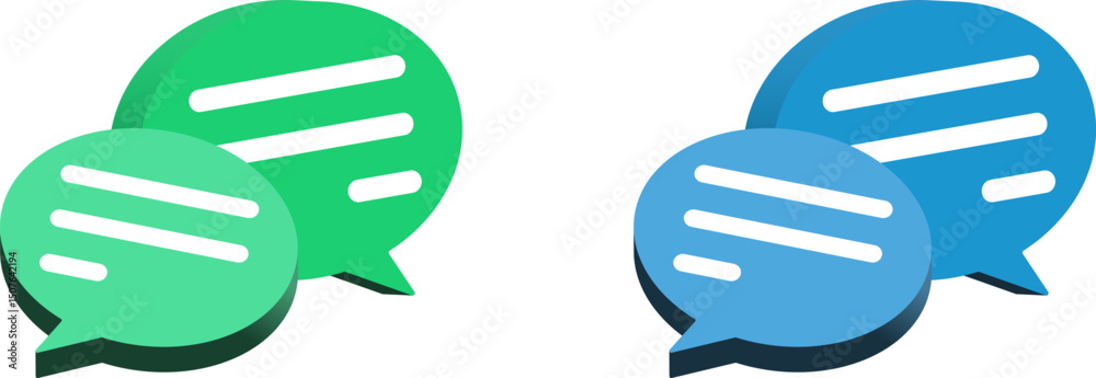 Leinwandbilder 3d chat icon speech bubble symbol chat message icons - talk message bubble chat speech text box icon