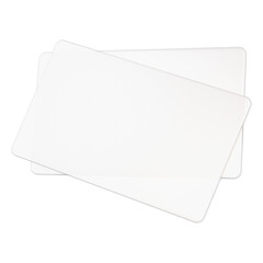 Translucent card mockup perspective view template frosted design