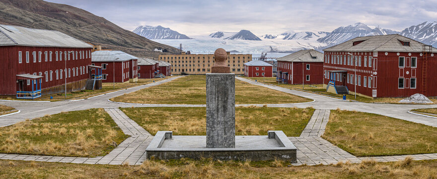 The ruins of Pyramiden in the Svalbard archipelago