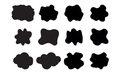 Abstract Organic Blob Shapes Vector Silhouettes Collection