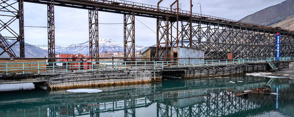 The ruins of Pyramiden in the Svalbard archipelago