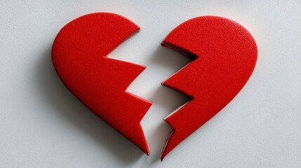 Broken Heart Symbolizing Emotional Pain and Separation