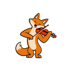 Fototapeta premium red fox cartoon