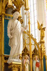Saint Joseph. The Cathedral of St Elizabeth (Dóm svätej Alžbety) in Košice, Slovakia.
