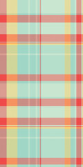 Vibrant pastel plaid pattern in teal, coral, and pale yellow.  Perfect for textile design, fashion, websites, or branding projects.  Evokes feelings of freshness, summer, and optimism.
