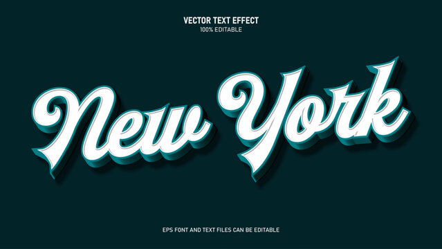 New york text effect