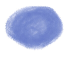 Gentle blue doodle hand drawn sphere isolated on transparent background