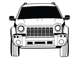 Off road suv car illustration artwork