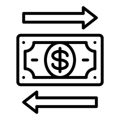 transfer payment line icon	