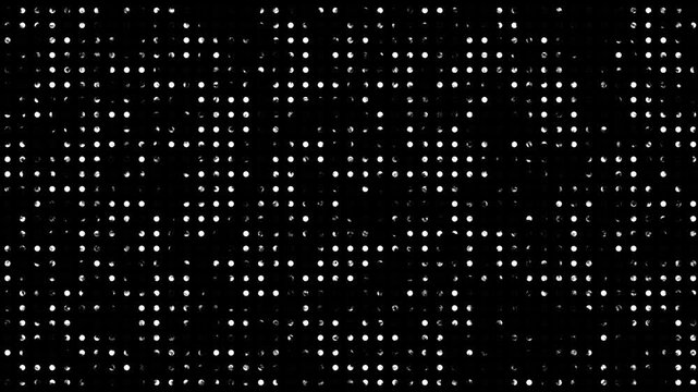 Hi tech motion graphic background, blue and red flickering dots on dark background