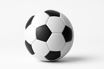 Obraz premium Black and White Soccer Ball Isolated on a White Background Sports Equipment