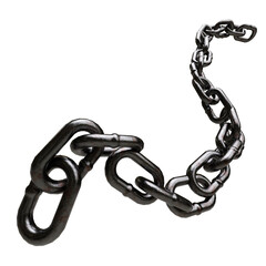 Obraz premium rusty metal chain link on transparent background