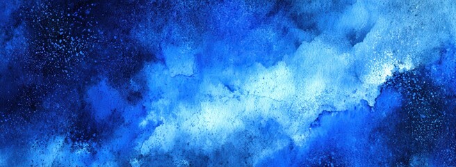 Abstract Blue Watercolor Background