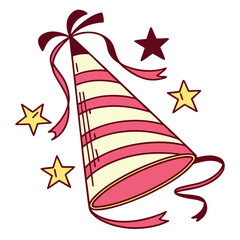 Obraz premium vector illustration of a party hat 