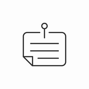 note board pin icon sign vector