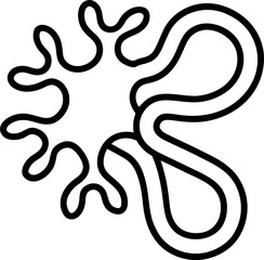 Obraz premium Sclerosis outline vector icon on transparent background