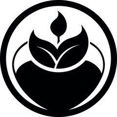 Eco-Friendly Compost Logo Design with Plant
