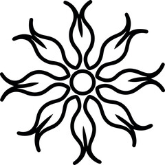 Sclerosis outline vector icon on transparent background