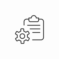 clipboard settings icon sign vector