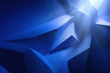 Abstract Geometric Shapes In Dark Blue Background