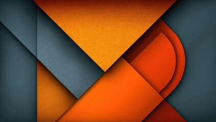 Abstract Geometric Design With Orange Grey And Red Colors