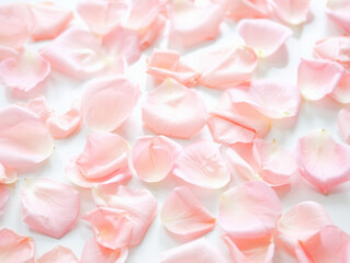 Fototapeta premium Soft Pink Rose Petal Background, Romantic Floral Texture Design