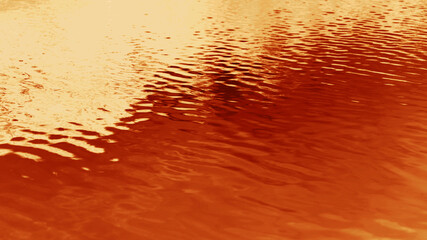 Red orange gold golden coral whit yellow abstract background. Light reflection on water surface. ...