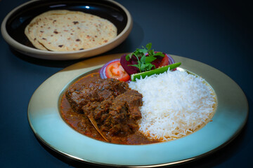 Indian non-veg thali.