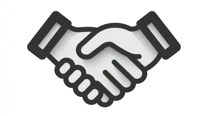 Fototapeta premium Handshake Icon Symbolizing Partnership Agreement and Collaboration in Business and Personal