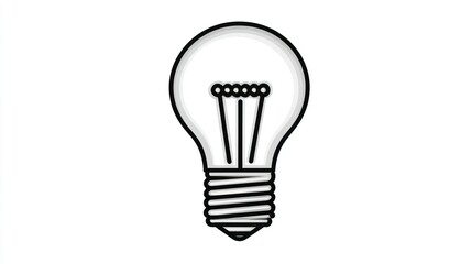 Obraz premium Illustrative Light Bulb Icon Symbolizing Ideas Innovation and Creativity for Design Projects
