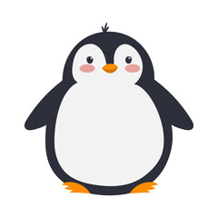 Cartoon Illustration of a Cute Penguin