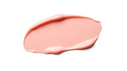 Delicate Pink Cream Swirl Isolated on White for Beauty and Skincare Concepts