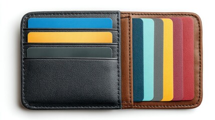 Organized Wallet with Colorful Cards A Practical and Stylish Accessory for Modern Living Feat
