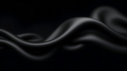 Sophisticated Dark Fabric Texture with Smooth Waves and Elegant Flow