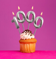 Candle number 1000 - Number of followers or likes