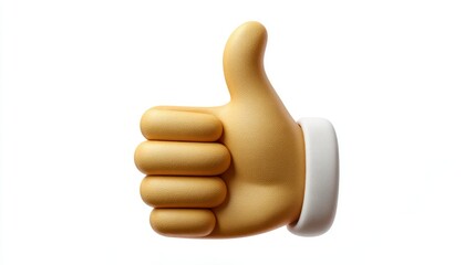 Thumbs Up Emoji Positive Approval Gesture for Social Media Websites and Marketing Content