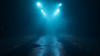 Illuminating the abyss: A mystical journey through ethereal blue fog